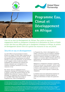 Programme Eau, Climat et Développement en Afrique