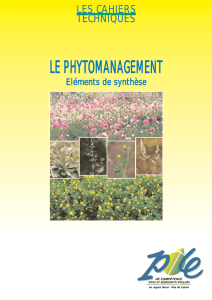 le phytomanagement - Observatoire des Résidus de Pesticides