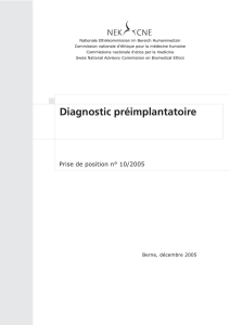 Diagnostic préimplantatoire