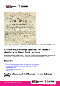 Précisions historiques - Archives départementales du Bas-Rhin
