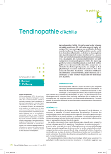 Tendinopathied`Achille - Revue Médicale Suisse