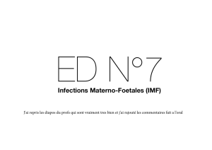 infections materno-foetales - Cours L3 Bichat 2012-2013