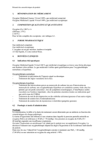 1. DÉNOMINATION DU MÉDICAMENT Oxygène Médicinal Gazeux