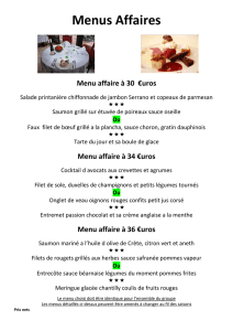 Propositions de menu - Restaurant Au Cheval Noir