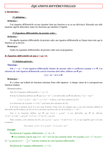 équations différentielles