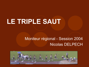 Moniteur régional Triple saut - Théorique 03-05