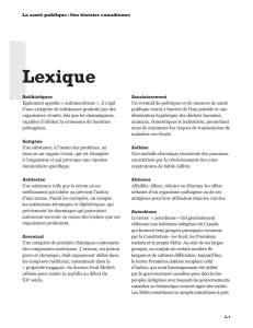 Lexique - Canadian Public Health Association