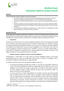 [Burkina Faso]: Evaluation rapide et analyse d`écart
