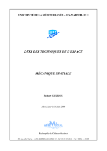 dess des techniques de l`espace mécanique spatiale