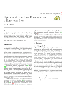 Opérades et Structures Commutatives à Homotopie Près