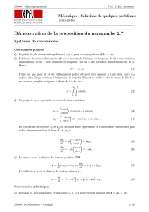 Démonstration de la proposition du paragraphe 2.7