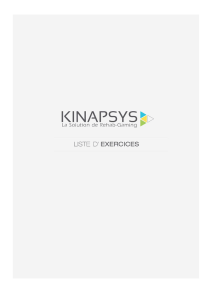Liste des excercices Kinapsys