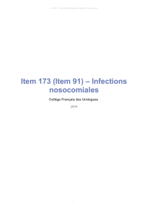 Item 173 (Item 91) – Infections nosocomiales