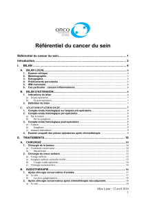 Référentiel du cancer du sein