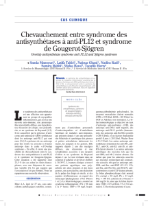 Chevauchement entre syndrome des antisynthétases à anti