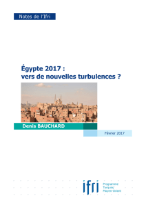 Egypte 2017 : vers de nouvelles turbulences ?