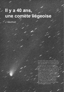 Il y a 40 ans, une comète liégeoise