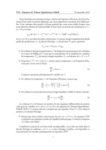 TD5 : Équations de Tolman-Oppenheimer