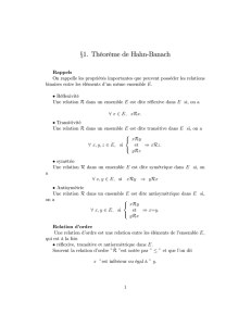 1. Théorème de Hahn Banach