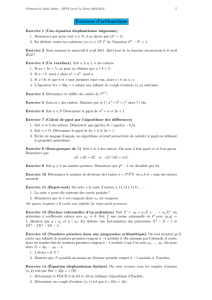 Exercices d`arithmétique - Site Personnel de Arnaud de Saint Julien