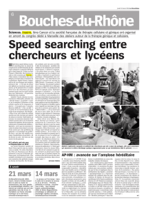 Speed searching entre chercheurs et lycéens