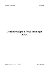 Le microscope à force atomique (AFM) - Jean
