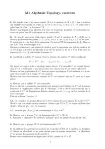 M1 Algebraic Topology, exercices