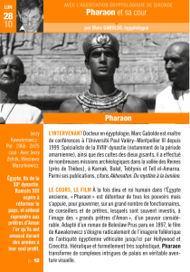 Pharaon et sa cour - Association Égyptologique de Gironde