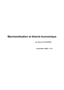 Marchandisation et théorie économique
