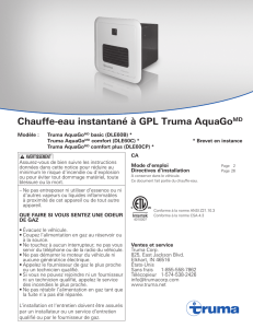 Chauffe-eau instantané à GPL Truma AquaGoMD