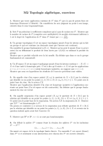 M2 Topologie algébrique, exercices