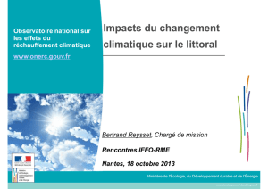 Impacts du changement climatique sur le littoral - Iffo-RME