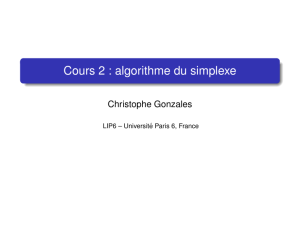 Cours 2 : algorithme du simplexe - Laboratoire d`Informatique de