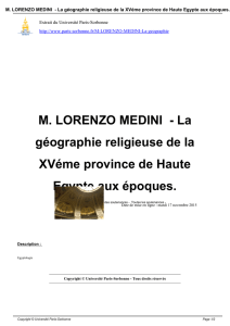 M. LORENZO MEDINI - La géographie - Université Paris
