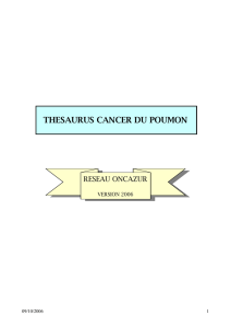 Thésaurus cancer du poumon