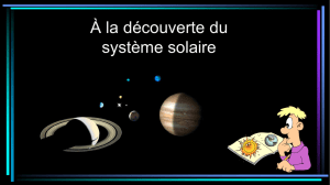 À la découverte du système solaire