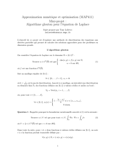 Algorithme glouton pour l`équation de Laplace