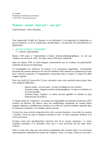 Hypnose : quand – pour qui ? – par qui ?
