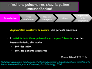 infections pulmonaires , immunodéprimé