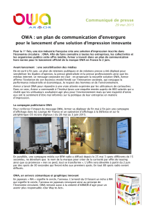OWA : un plan de communication d`envergure