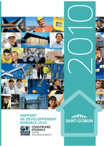 rapport de développement durable 2010 - Saint