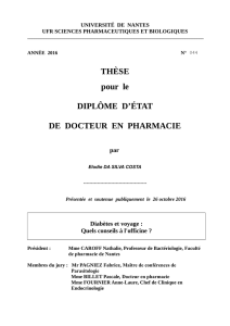 THÈSE pour le DIPLÔME D`ÉTAT DE DOCTEUR EN PHARMACIE