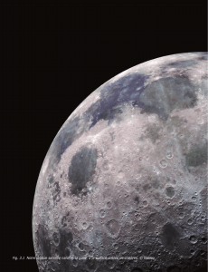 Fig. 3.1 Notre unique satellite naturel, la Lune, a la surface criblée