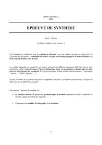 epreuve de synthese