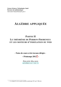 algèbre appliquée - Licence de mathématiques Lyon 1