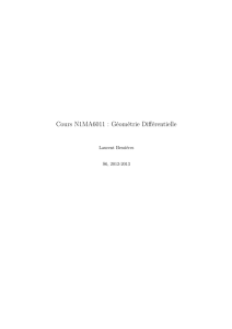 Cours N1MA6011 : Géométrie Différentielle