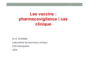 pharmacovigilance vaccins 2016 H Peyriere