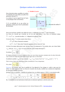 Quelques notions de conductimétrie