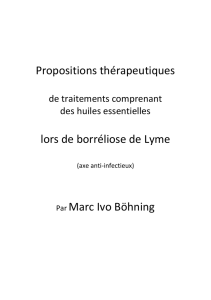 Protocole Borreliose de Lyme (Aromarc)