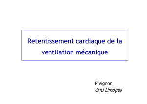 Retentissement cardiaque de la ventilation mécanique